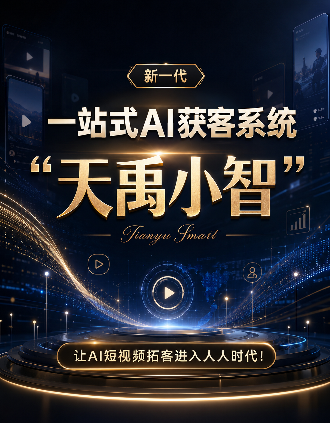 天禹数智——AI短视频获客营销落地平台